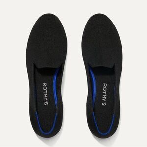 Rothy's Black and Blue Slip-On Loafers